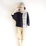 knit muffler(beige) / ニット マフラー(ベージュ）