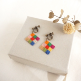 パッチワーク ピアス/イヤリング