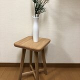 オーク無垢材のスツール（四角）