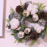 クリスマスコットンリース　造花