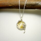 円桜ネックレス ルチルクオーツ SILVER925