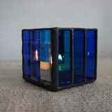 青いキャンドルキューブ