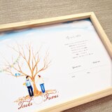 ▪️picktap's gallery▪️ウェディングツリー&シールセット　　結婚証明書　ゲストブック 芳名帳の画像