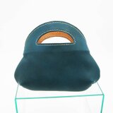 青緑色のちびトートバッグ