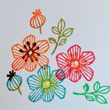 北欧風お花重ねおしはんこ(4点セット)