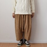 【受注製作】　ワイドなバルーンパンツ　C&Sフレンチコーデュロイ太畝　※ゴールドブラウン