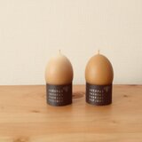 たまごの蜜ろうキャンドル ２個