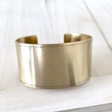 ステッチ柄 平打ち 真鍮バングル 30mm幅