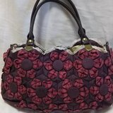 折り布キルトのバッグ