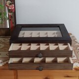 受注製作  アンティーク調二段引出しジュエリーボックスSウオルナット