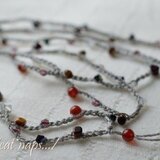 ロング・クロッシェネックレス(シルバー)