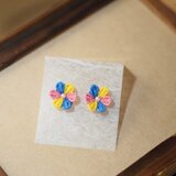 つまみ細工の耳飾り　【ピアス013】