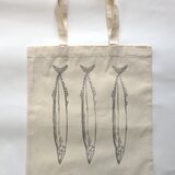 エコバッグ　秋刀魚並ぶ