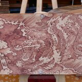 本革龍神焼き絵