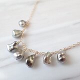 K14GF keshi tahitian pearl long necklace