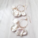 K14gf rose bouquet hoop pierce