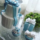 ブルーのクレイケーキ