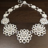 スワロフスキー・クリスタル】ネックレス『雪の華Ⅱ』