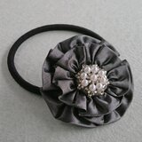 グレータフタとパール＊お花のヘアゴム