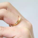 simple II リング 真鍮×銅ペア