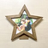 星型 ウッドフレーム 写真 ポラロイド風