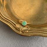 天然石　クリソプレーズ　クラウンリング