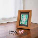 水彩原画『雨粒鳥』日々を愉しむちいさな絵　額装品の画像