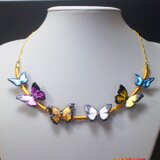 春を呼ぶホログラム蝶達のネックレス
