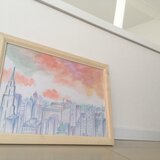 "どっかの街"夕陽に癒されて