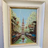 オランダの運河の並木(世界遺産）の画像