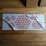 植物染め手ぬぐい　【 麻の文様 】