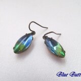 ヴィンテージグラスのピアス