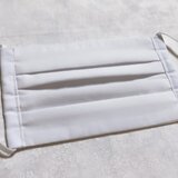大人用マスク　白　シンプル　裏面ガーゼ　布マスク　ハンドメイド