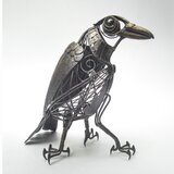 【　鉄の八咫烏（ヤタガラス）　】L-feb 伝説的鉄生物　鍛造でできた鉄の彫刻　受注制作の画像