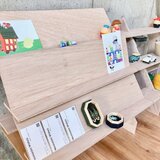 アクセサリースタンド ひな壇アクセ3段/50幅/普通合板〈上質材〉ピアススタンド アクセサリー什器 マルシェ什器の画像