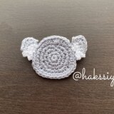 【寄付対象】コアラのブローチ［グレー］