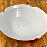 三方ひねり鉢　磁器