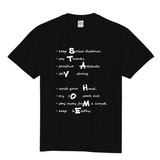 「STAY HOME」 ーおうちですごそうー　オリジナルTシャツ　②　＜ブラック×ホワイト＞　