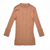 ランダムリブニット モックネック【CAMEL キャメル】a mon gout am-3152 アモング