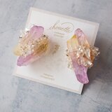 crystal icicleピアス/イヤリング(purple)