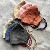 リネン　立体マスク　草木□藍□ベンガラ染め