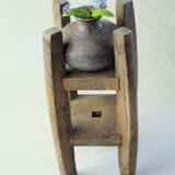 《　窯変　一輪挿し　＋　糸巻き　セット　》