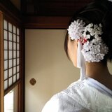 つまみ細工の花嫁さん