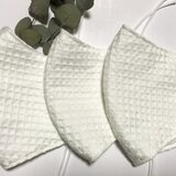 ワッフル生地のマスク   ３枚セット