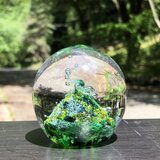 さんかくお山のペーパーウェイト　ガラス