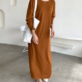 レディース ロングワンピース　長袖の画像