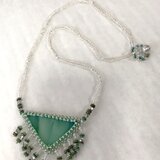 若竹色のガラスのネックレス