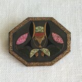 リメイクブローチ『花うさぎ』　B1-00305