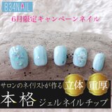 梅雨 青 水色 紫陽花 雨 ウエディング 手 つけ爪 量産 取り外し可能 安い オーダー ネイルチップ ハンド シンプル