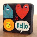 #005 木のブロックシリーズ - Helloの画像